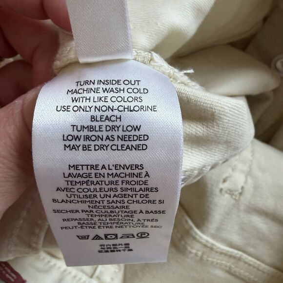 NEW Anthropologie Pilcro Jeans Womens 29 Beige High Rise Trouser Bootcut Denim - Picture 9 of 14